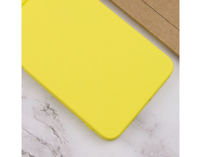 Чехол-силикон GETMAN Liquid Silk Full Camera Motorola Moto G14, ярко-желтый