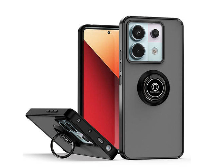 Чохол-силікон Totu з кільцем 3 in 1 Xiaomi Note 13 4G, Black