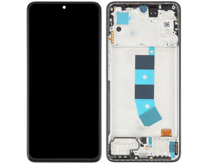 Дисплей з сенсорним екраном (модуль) Xiaomi Redmi Note 13 4G, чорний з рамкою, переклеювання