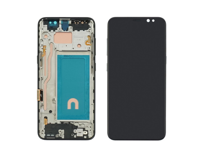 Дисплей з сенсорним екраном (модуль) Samsung G950 Galaxy S8, чорний з рамкою, IPS