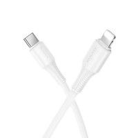 Кабель USB Hoco X120 Beneficio charging Type-C to Lightning (27W/1m) Білий