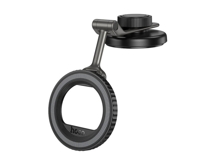 Автодержатель Hoco H77 View folding magnetic ring car holder (center console) черный