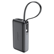 Портативная батарея (Power Bank) Acefast M7 PD30W with cable 10 000 mAh, черная