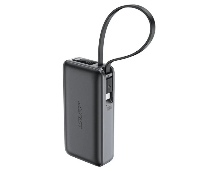 Портативная батарея (Power Bank) Acefast M7 PD30W with cable 10 000 mAh, черная