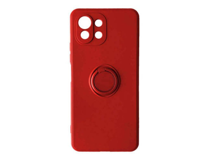 Чохол-силікон Ring Case Xiaomi Mi11 Lite 5G/11 Lite NE, Red
