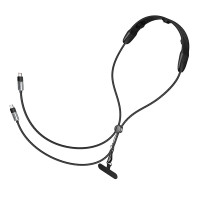 Кабель USB-C Hoco U145 100W charging data cable Type-C to Type-C neck hanging with massager, черный