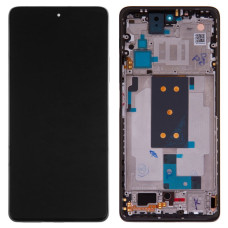 Дисплей з сенсорним екраном (модуль) Xiaomi 11T /11T Pro, чорний з рамкою, оригінал