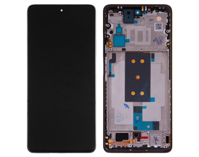 Дисплей з сенсорним екраном (модуль) Xiaomi 11T /11T Pro, чорний з рамкою, оригінал
