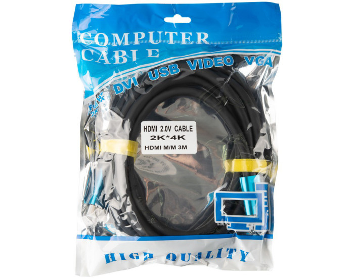 Кабель HDMI-HDMI v2.0 (UHD/4K) 3m