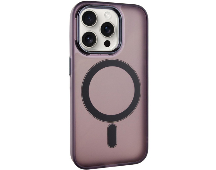 Чохол-силікон TPU+PC Lily with MagSafe iPhone 14 Pro, Темно-Фіолетовий