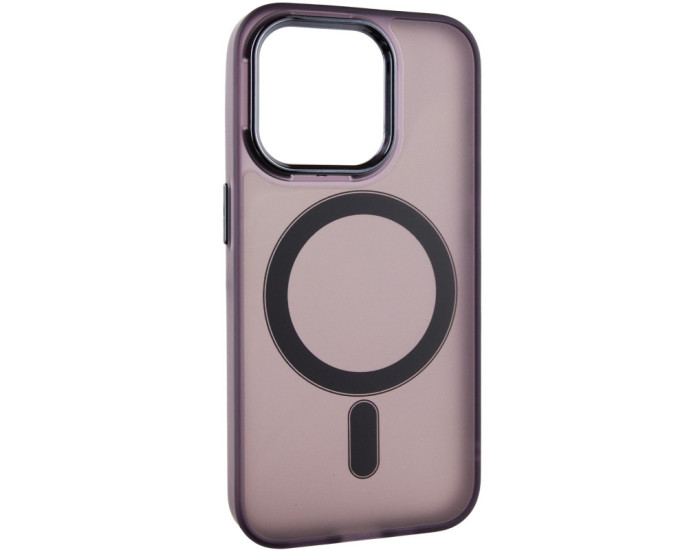Чохол-силікон TPU+PC Lily with MagSafe iPhone 14 Pro, Темно-Фіолетовий
