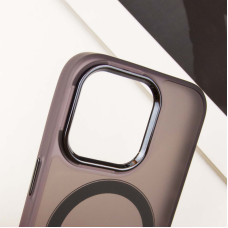 Чохол-силікон TPU+PC Lily with MagSafe iPhone 14 Pro, Темно-Фіолетовий