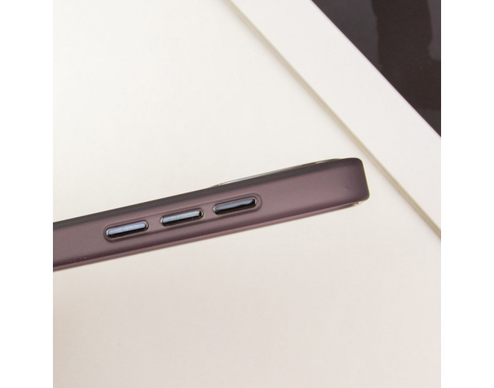Чохол-силікон TPU+PC Lily with MagSafe iPhone 14 Pro, Темно-Фіолетовий