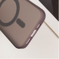 Чохол-силікон TPU+PC Lily with MagSafe iPhone 14 Pro, Темно-Фіолетовий
