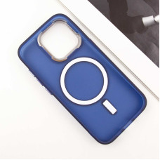 Чохол-силікон TPU+PC Lily with MagSafe iPhone 14 Pro, Темно-синій