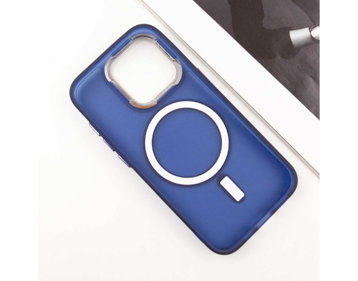 Чохол-силікон TPU+PC Lily with MagSafe iPhone 14 Pro, Темно-синій