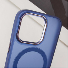 Чохол-силікон TPU+PC Lily with MagSafe iPhone 14 Pro, Темно-синій