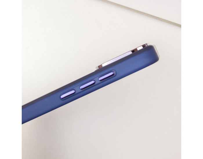 Чохол-силікон TPU+PC Lily with MagSafe iPhone 14 Pro, Темно-синій