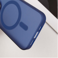 Чохол-силікон TPU+PC Lily with MagSafe iPhone 14 Pro, Темно-синій