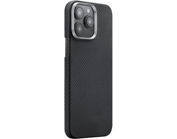 Чехол-силикон Carbon Protection Slim (MagSafe) iPhone 14 Pro, черный (мятая упаковка)