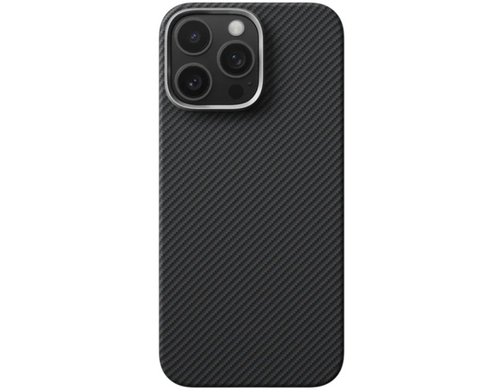Чехол-силикон Carbon Protection Slim (MagSafe) iPhone 14 Pro, черный (мятая упаковка)