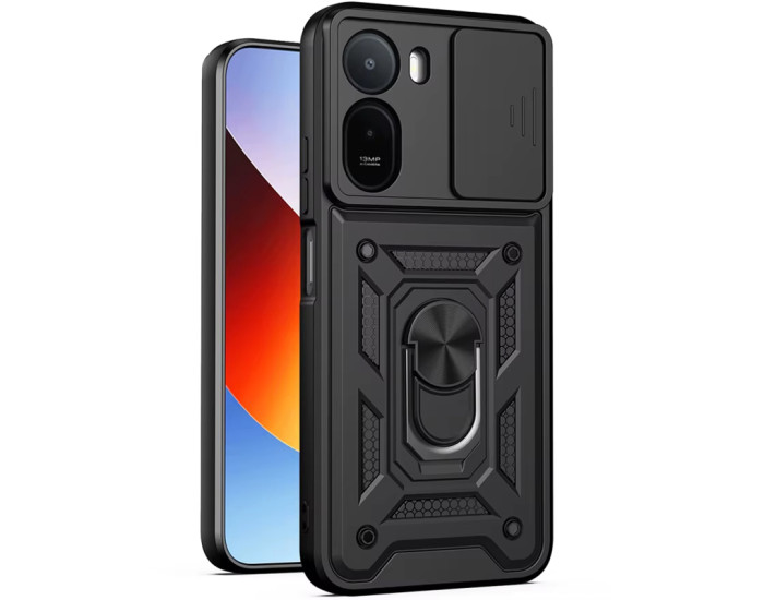 Чохол-Ударостійкий Camshield Serge Ring Xiaomi Redmi A7 Pro 4G /Poco C81 /C81 Pro, чорний