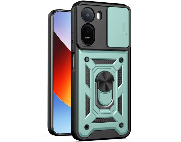 Чохол-Ударостійкий Camshield Serge Ring Xiaomi Redmi A7 Pro 4G /Poco C81 /C81 Pro, Зелений