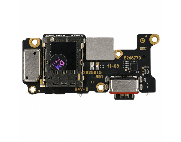 Шлейф для Xiaomi Poco F5 Pro, конектора зарядки з роз'ємом Sim-карты, плата зарядки, оригінал