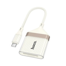 Адаптер Картрідер Hoco UA40A Crystal Type-C 2-in-1 card reader, Аpricot