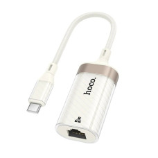 Переходник Hoco UA41B Crystal Type-C to Ethernet (100 mbps) Apricot
