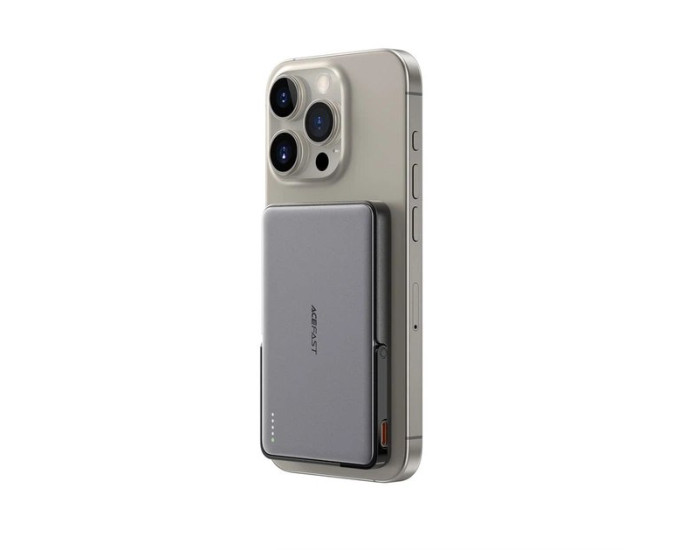 Портативная батарея (Power Bank) Acefast M16 PD18W MagSafe wireless with stand 5000mAh, черная