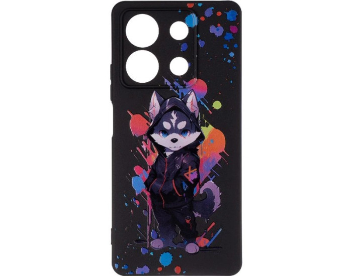 Чохол-силікон Gelius Print Case UV Xiaomi Redmi Note 13 5G, Street huskey