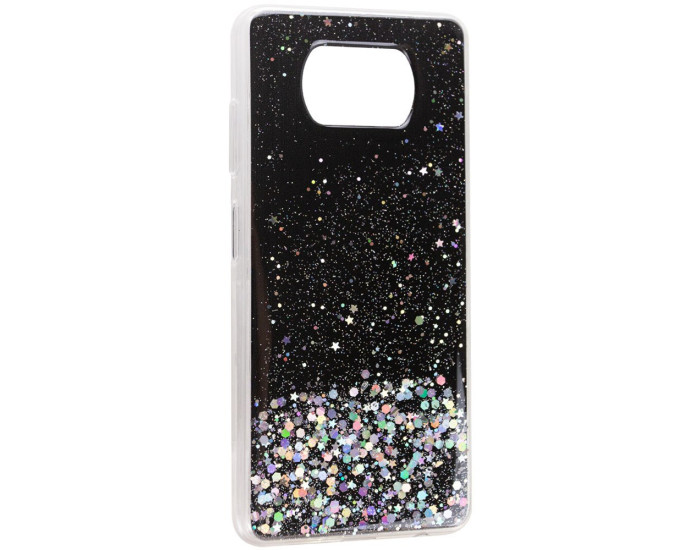 Чехол-силикон Star Glitter Xiaomi Poco X3/ X3 Pro/ X3 NFC, Black