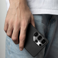 Чохол-силікон Proove Carbon Slim with MagSafe Ring Samsung S25 Ultra, чорний