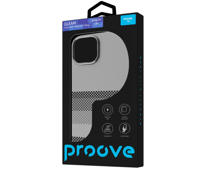 Чохол-силікон Proove Gleam Case with MagSafe Ring iPhone 14, Milky way