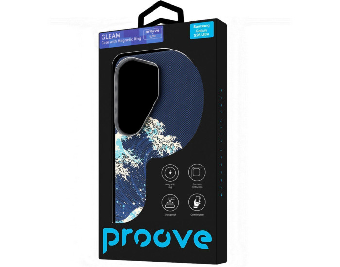Чохол-силікон Proove Gleam Case with MagSafe Ring Samsung S26 Ultra, Silver storm