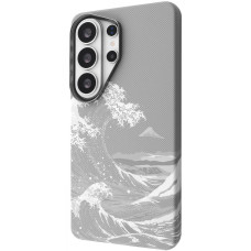Чохол-силікон Proove Gleam Case with MagSafe Ring Samsung S26 Ultra, White waves