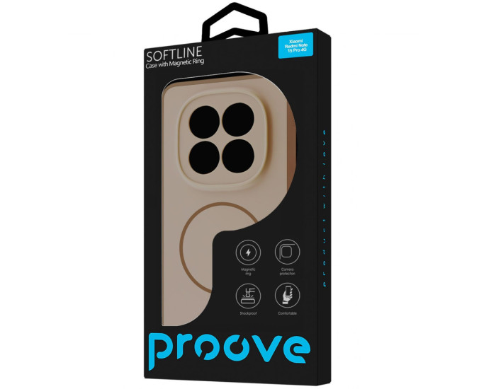 Чохол-силікон Proove Softline Case with MagSafe Ring Xiaomi Redmi Note 15 4G, чорний
