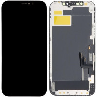 Дисплей с сенсорным экраном (модуль) iPhone 12 /12 Pro, черный, OLED Hard DD (можна паять микросхему)