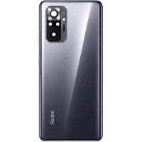 Задняя панель корпуса для Xiaomi Redmi Note 10 Pro 4G /Note 10 Pro Max, серая, глянцевая со стеклом камеры