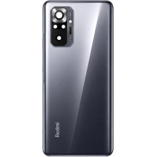 Задня панель корпуси для Xiaomi Redmi Note 10 Pro 4G /Redmi Note 10 Pro Max, сіра, глянцева з склом камери