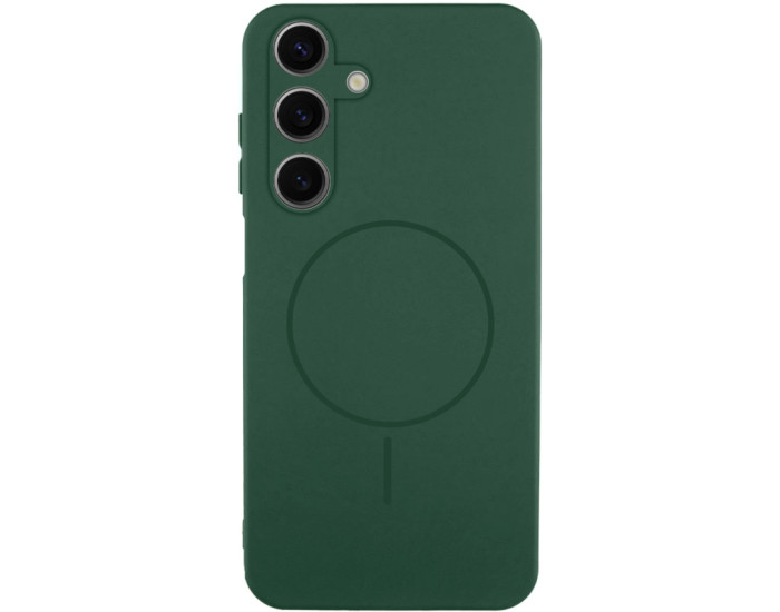 Чехол-силикон Lakshmi Full Camera with MagSafe Samsung A27, темно-зеленый