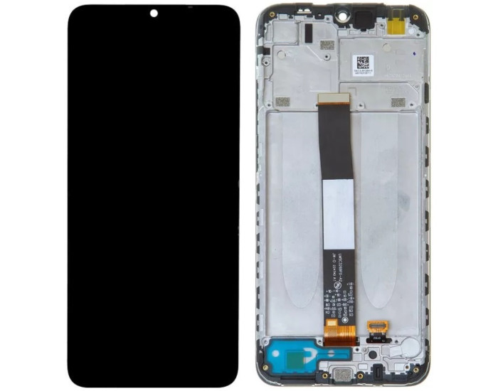 Дисплей з сенсорним екраном (модуль) Xiaomi Redmi 10A /9A /9C /9AT /POCO C3 /Umidigi A9 /A11 /A11S, чорний, з рамкою, переклеювання