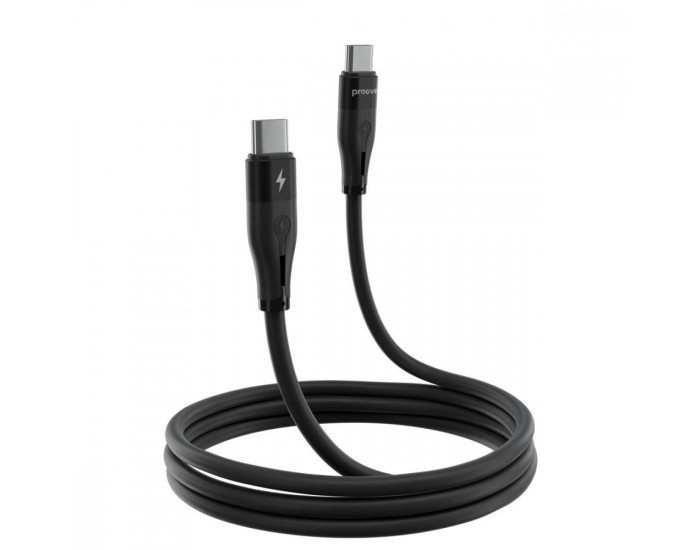 Кабель Proove Soft Silicone Type-C to Type-C 60W (1m) (black)