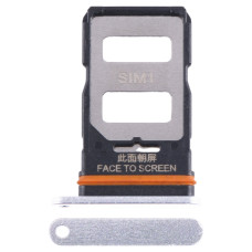 Тримач SIM-карты для Xiaomi Poco X4 GT, сріблястий, Dual Sim
