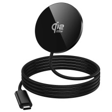 Бездротова зарядка Hoco CW63 Pro Fast Qi2.2 Magnetic wireless fast charger, чорна