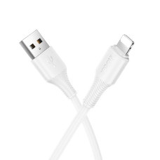 Кабель USB Hoco X120 Beneficio charging USB to Lightning (2.4A/1m) Білий