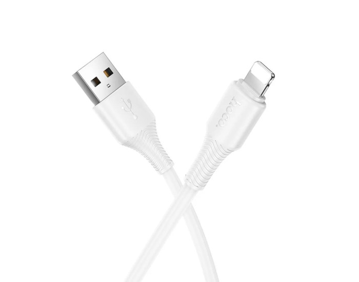 Кабель USB Hoco X120 Beneficio charging USB to Lightning (2.4A/1m) Білий