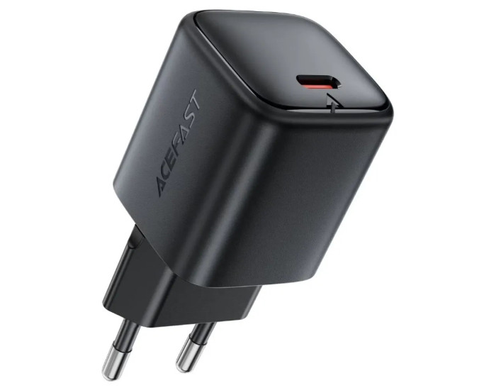 Мережеве зарядний пристрій Acefast A136 PD40W mini GaN USB-C, чорне