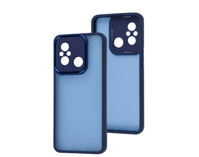 Чохол-силікон Luxury Metal Lens Xiaomi Redmi 12C, Blue